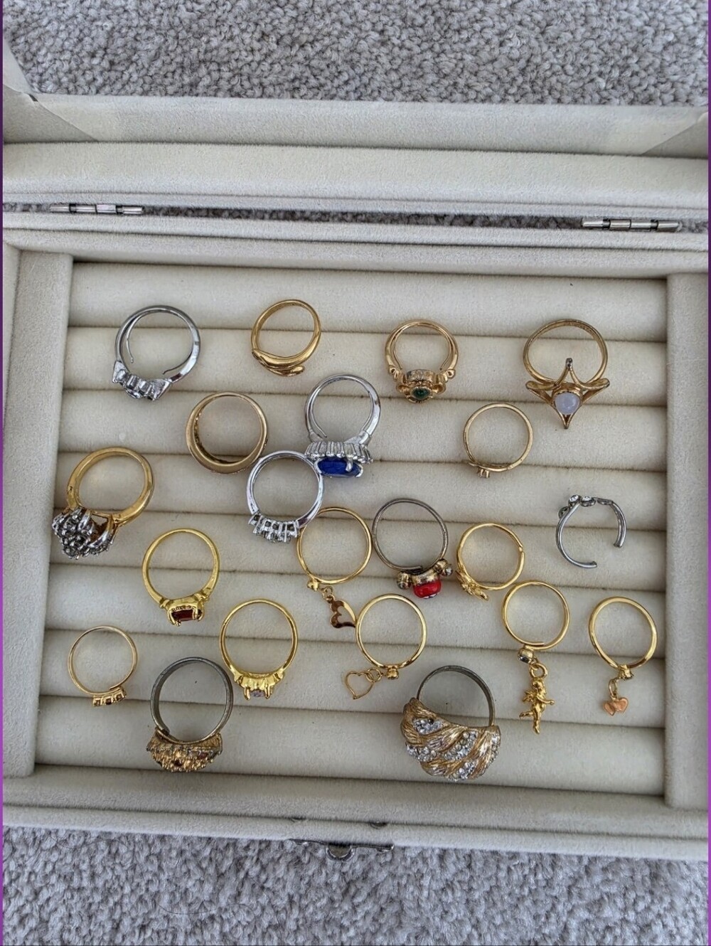 Vintage Avon, Sarah Coventry & NOS Rings 21pc Lot | Cottagecore Coquette Rings - Picture 10 of 17